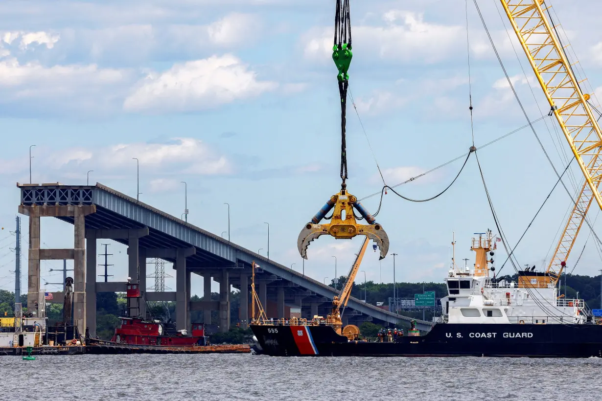 Clean-up continues as Baltimore's main shipping channel prepares to reopen following the collapse of the Francis Scott Key Bridge