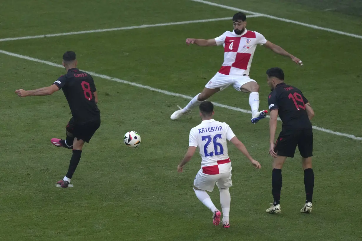 Gjasula scores own goal then last-gasp equalizer for Albania in 2-2 draw with Croatia at Euro 2024