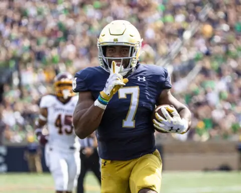 Hartman throws 3 TD passes as No. 9 Notre Dame preps for showdown with 41-17 win against C Michigan