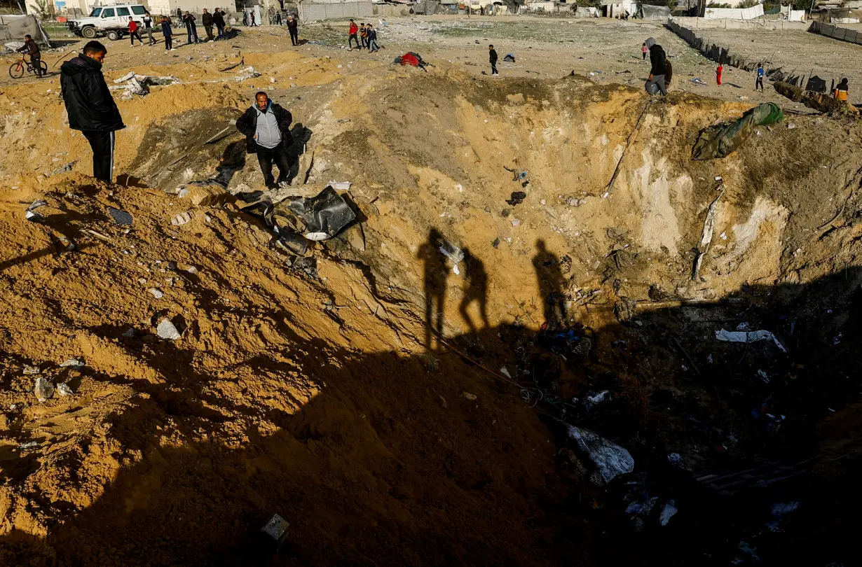 Aftermath of an Israeli strike in Rafah