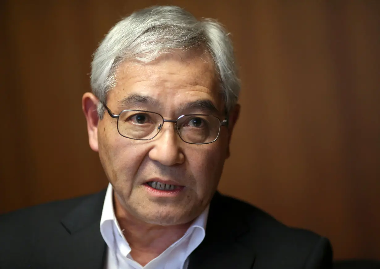 BOJ board member Sakurai speaks during an interview with Reuters at the BOJ headquarters in Tokyo