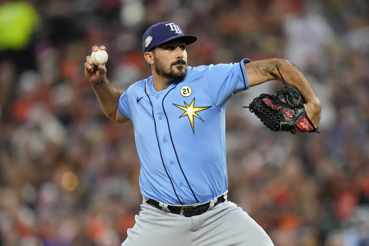 Zach Eflin and the Rays limit the Orioles to 2 hits, win 7-1 to pull even in AL East