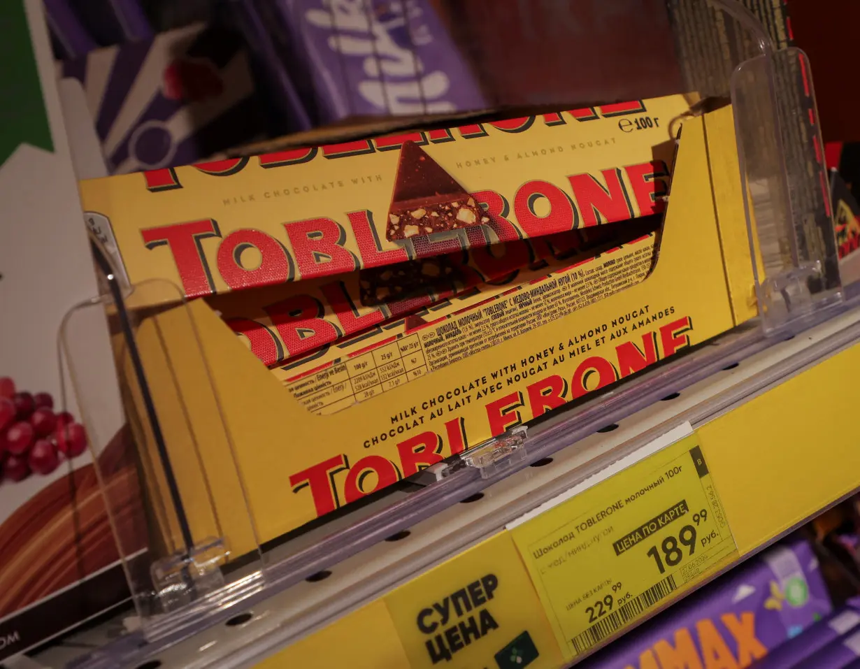 Mondelez International's chocolates are seen in a shop in Saint Petersburg