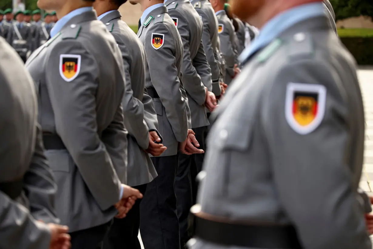 Swearing-in ceremony for new recruits, in Berlin