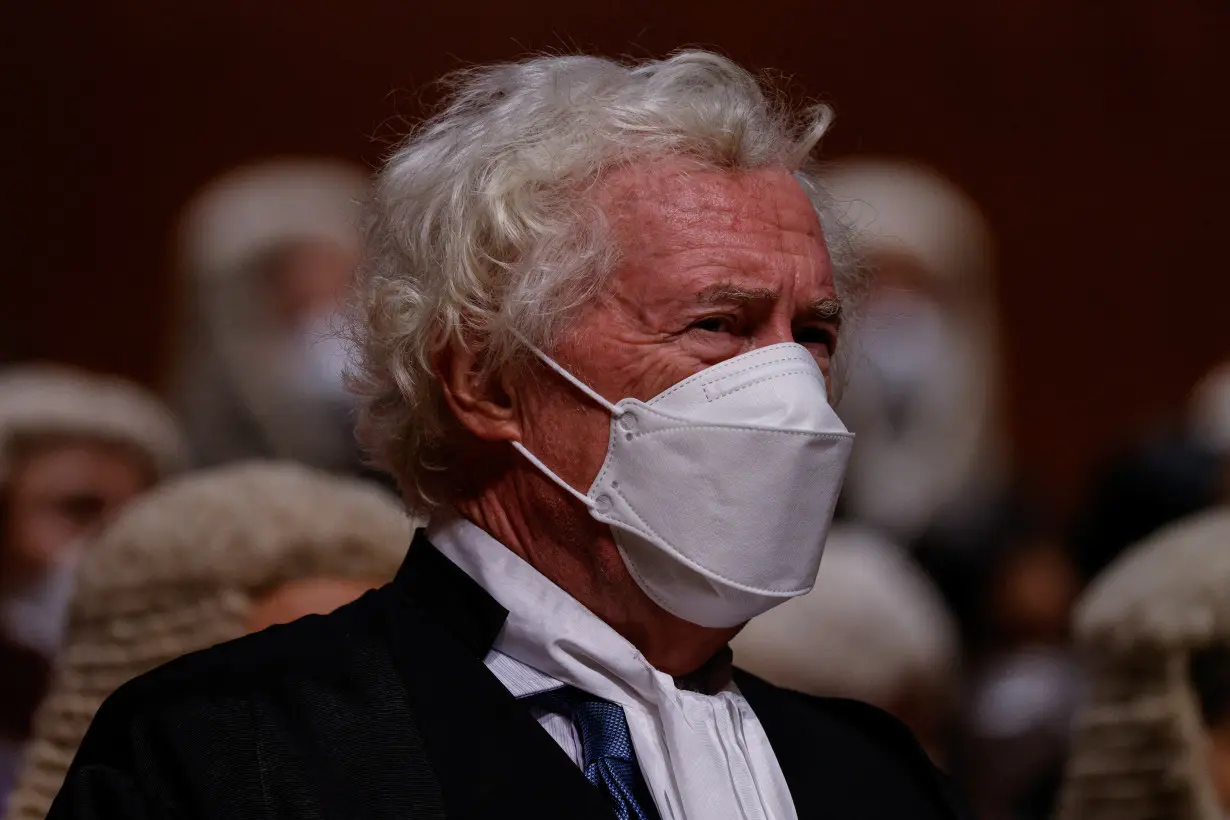 FILE PHOTO: Jonathan Sumption attends a ceremony to mark the beginning of the new legal year in Hong Kong