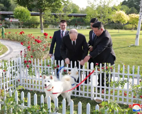 North Korea's Kim gives pair of dogs to Putin
