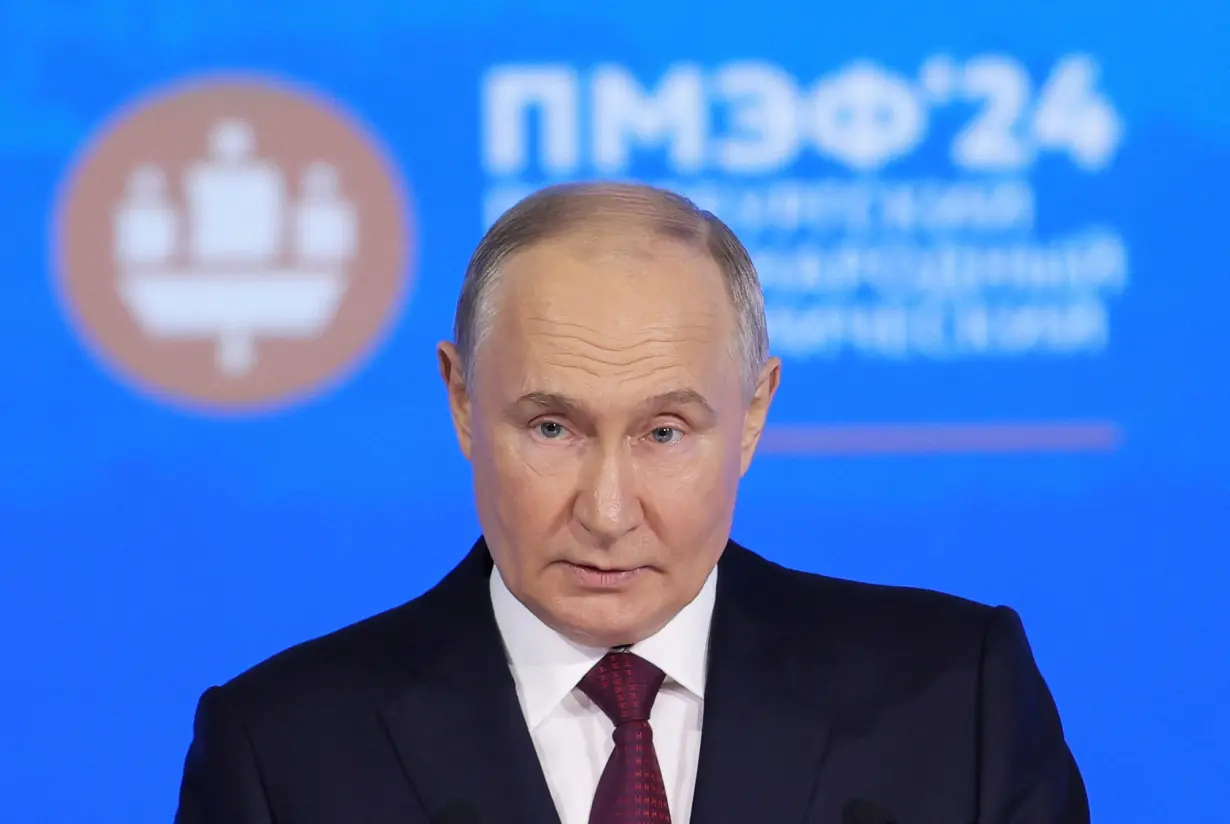 Russian President Putin attends St. Petersburg International Economic Forum