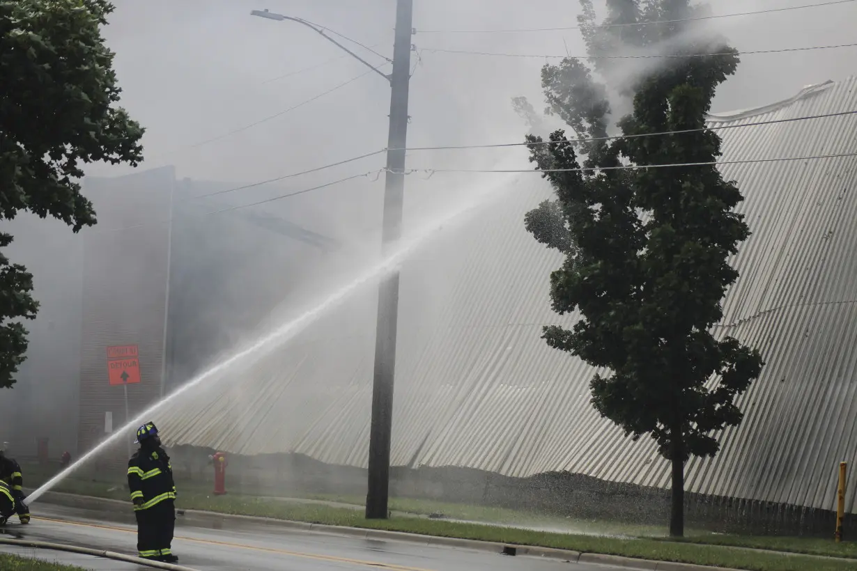 Fire at Michigan paper mill closes roads, residents told to shelter in place while air monitored