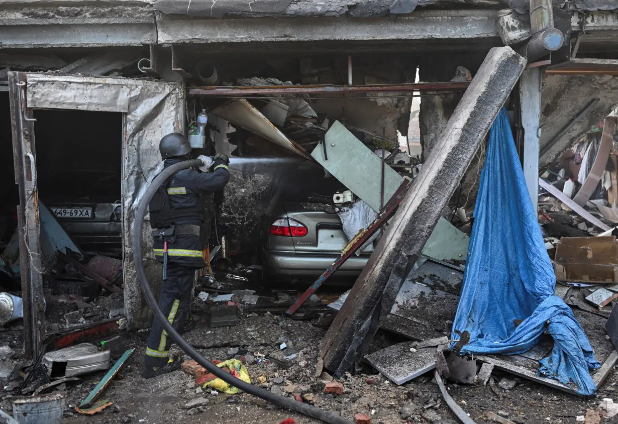 Aftermath of a Russian air attack in Kharkiv