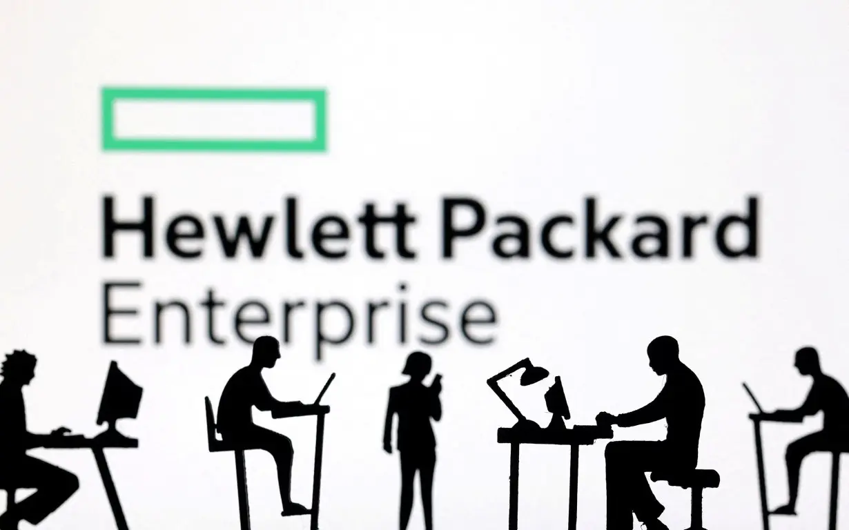 FILE PHOTO: Illustration shows Hewlett Packard Enterprise logo