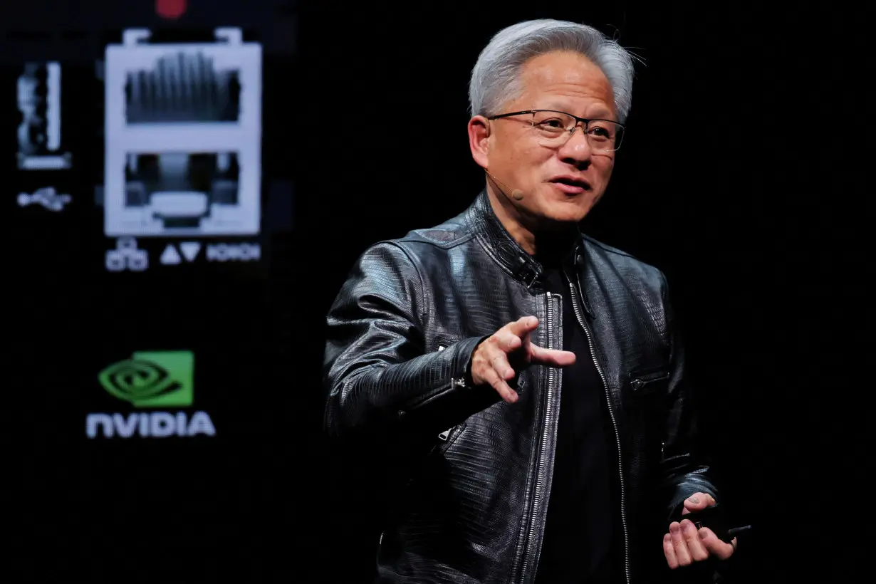 Nvidia CEO Jensen Huang speaks at event ahead of the COMPUTEX forum, in Taipei