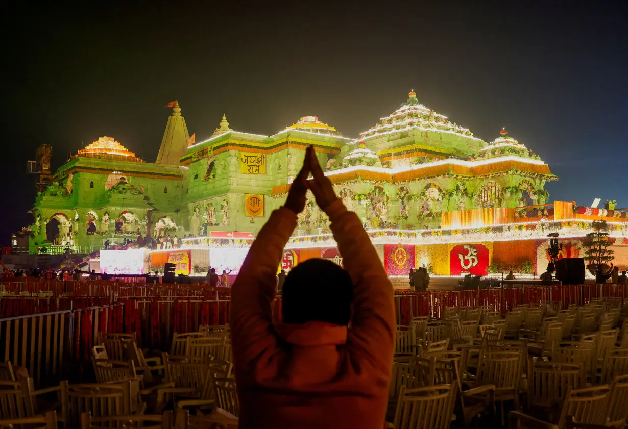 Inauguration day of the Hindu Lord Ram temple in Ayodhya