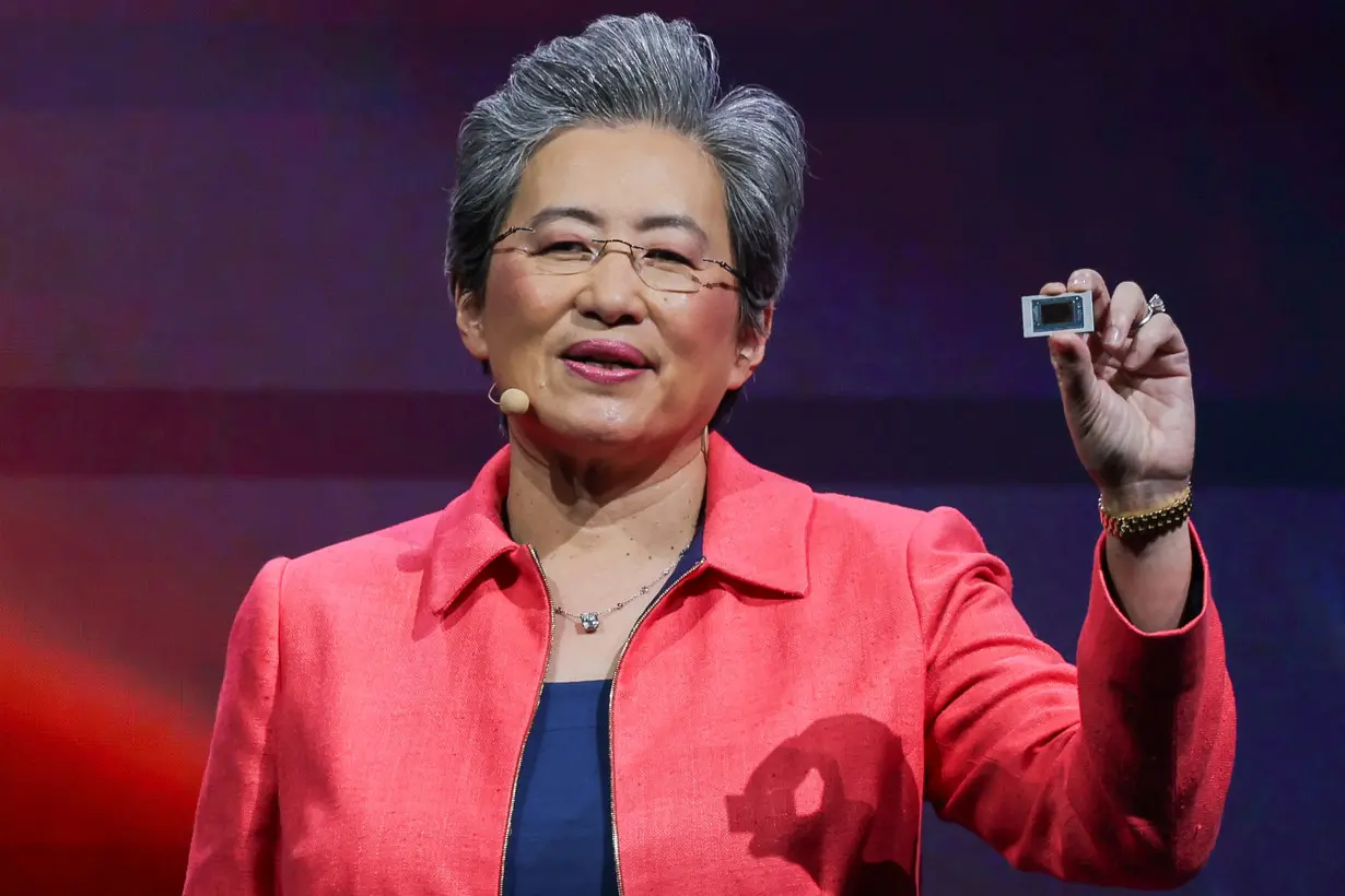 AMD CEO Lisa Su makes the opening speech at COMPUTEX forum in Taipei