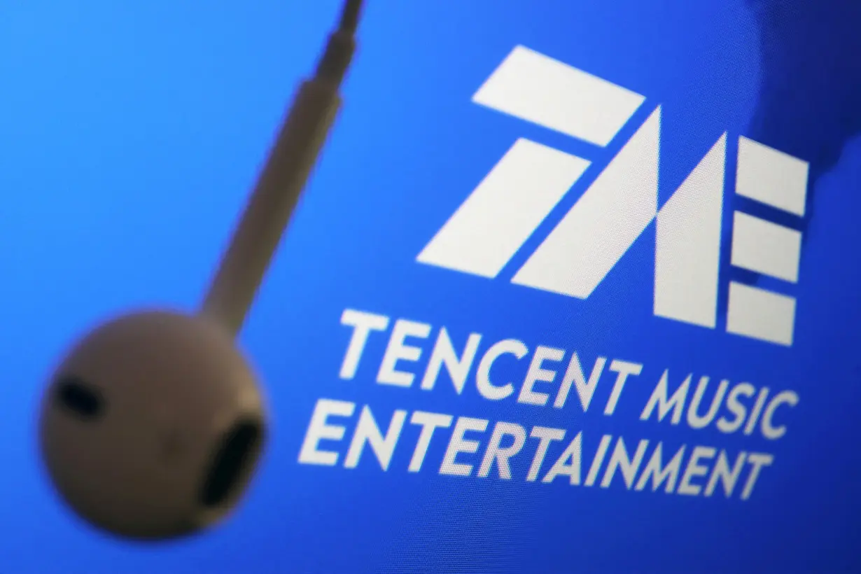 FILE PHOTO: Illustration picture of China's Tencent Music Entertainment Group