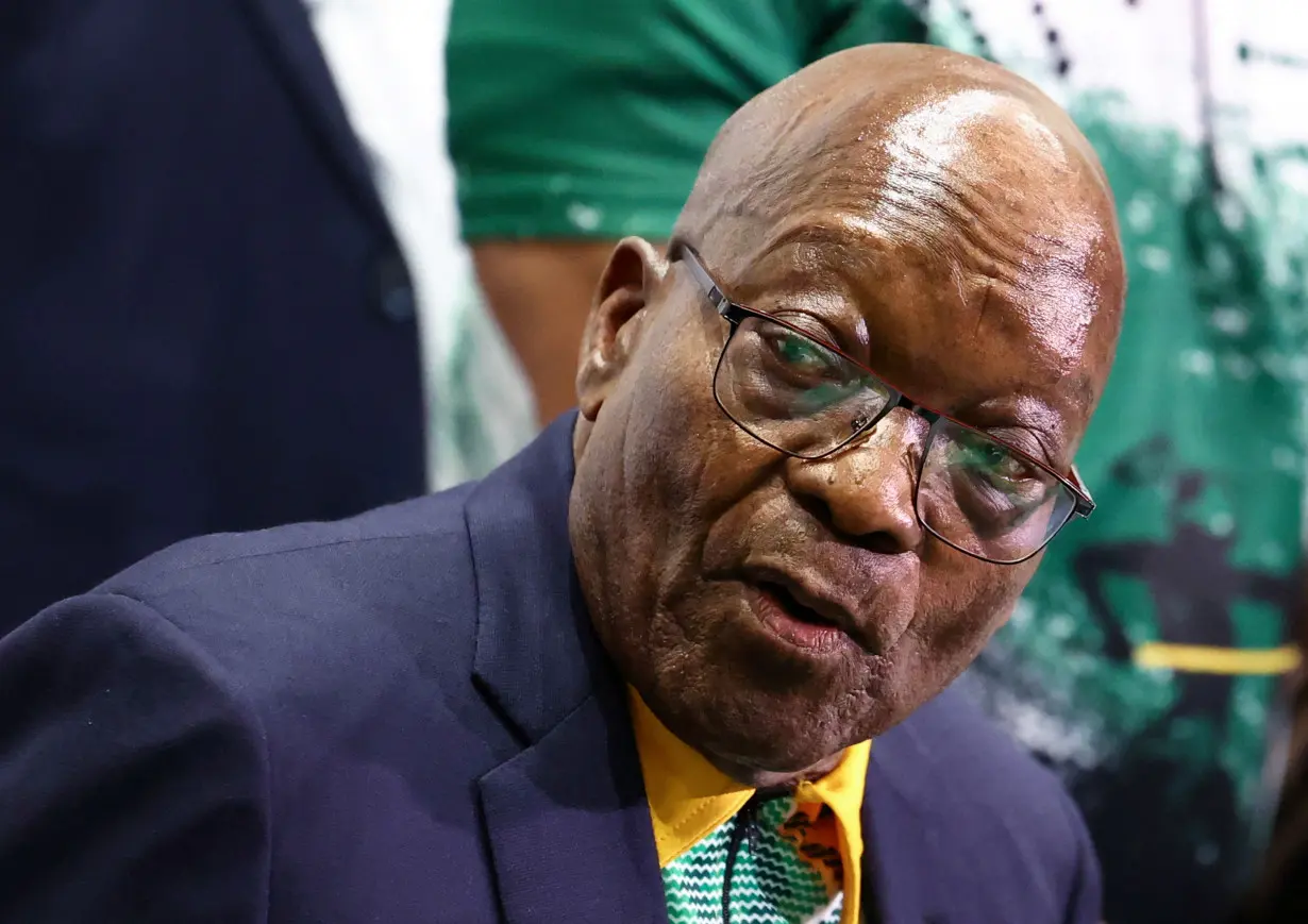 South Africa's former President Zuma briefs media on political developments