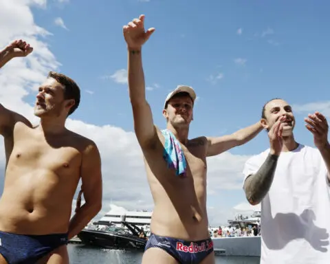 They're on the edge of glory, and the edge of an art museum, as cliff divers come to Boston