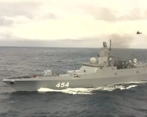 Russian navy frigate conducts drills in Atlantic, defence ministry says