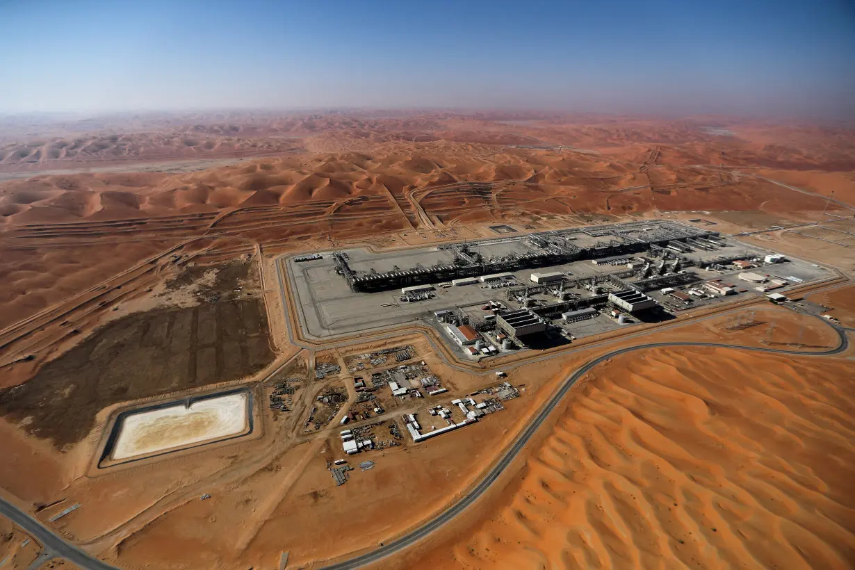 FILE PHOTO: General view of Aramco's oil field in the Empty Quarter