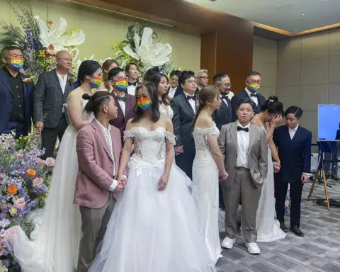 A US officiant marries 10 same-sex couples in Hong Kong via video chat