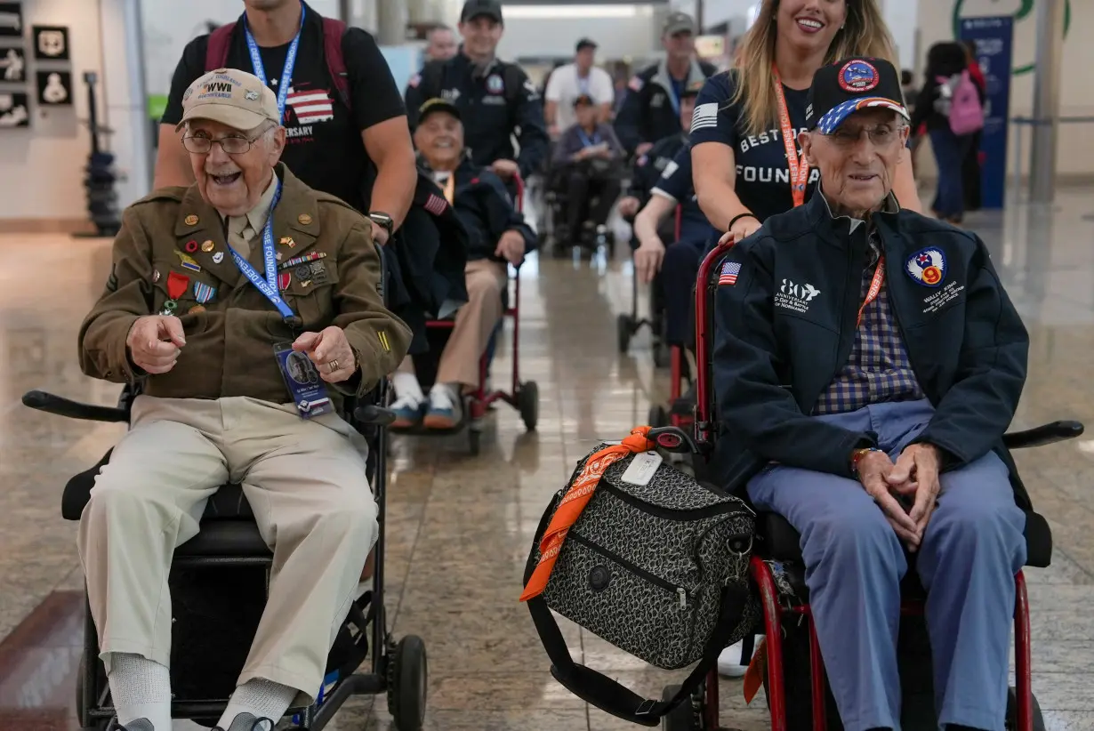 World War II Veterans preapre to travel to Normandy, France to commemorate D-Day