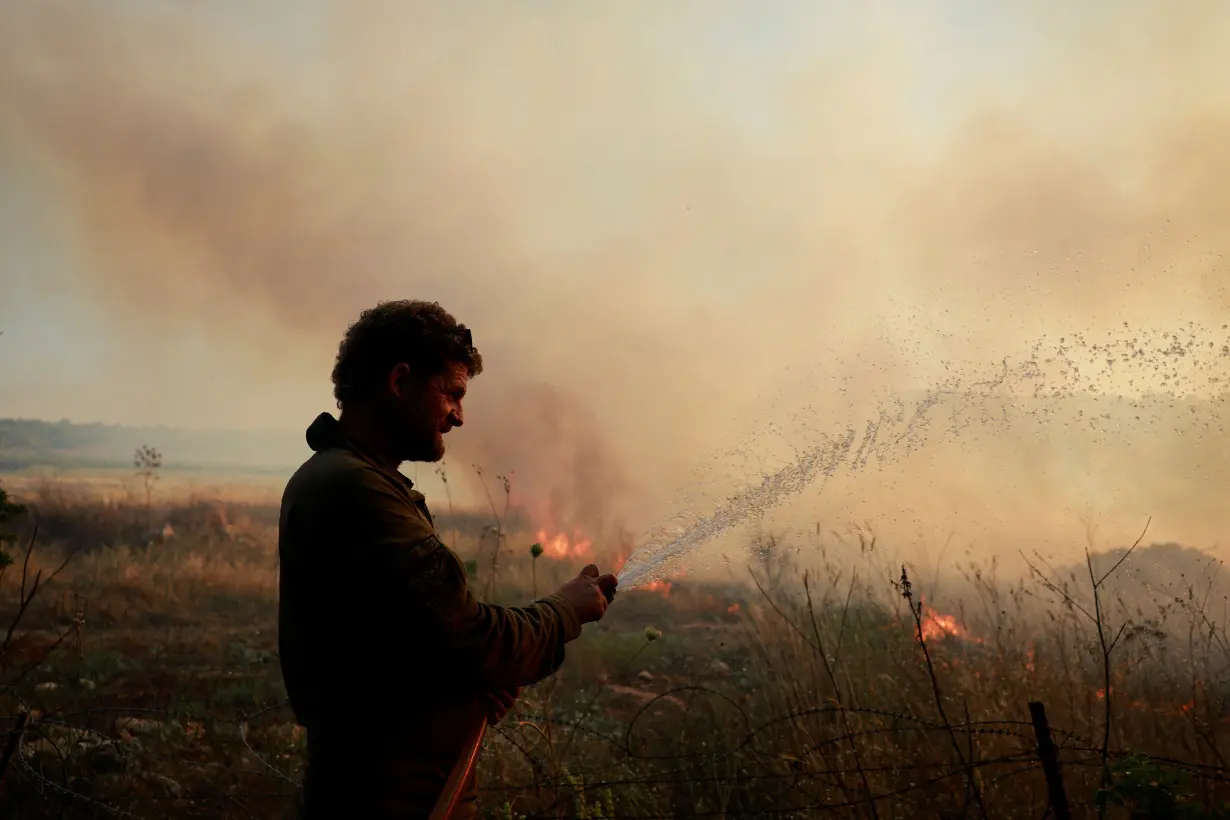 Aftermath of rocket attacks from Lebanon, in Kiryat Shmona