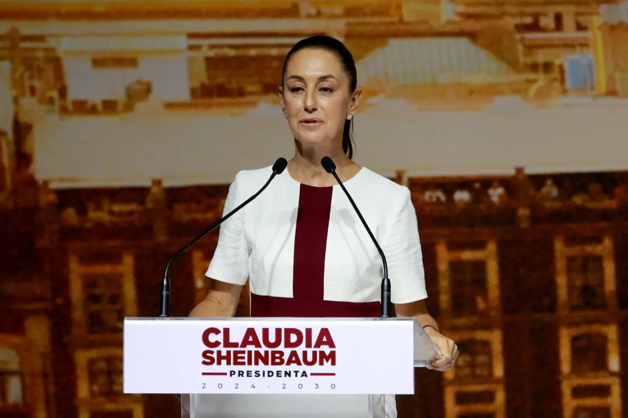 Mexican President-elect Claudia Sheinbaum holds a meeting with elected federal legislators in Mexico City