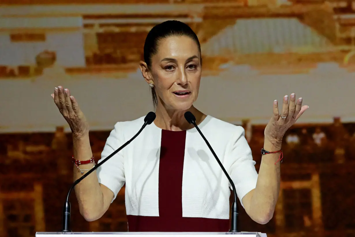 Mexican President-elect Claudia Sheinbaum holds a meeting with elected federal legislators in Mexico City