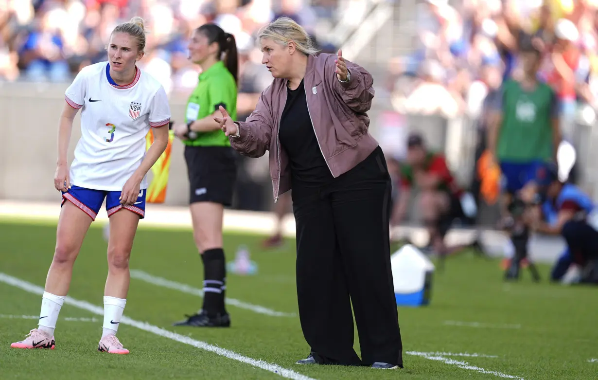 Coach Emma Hayes makes successful debut with US women's national team in 4-0 win over South Korea