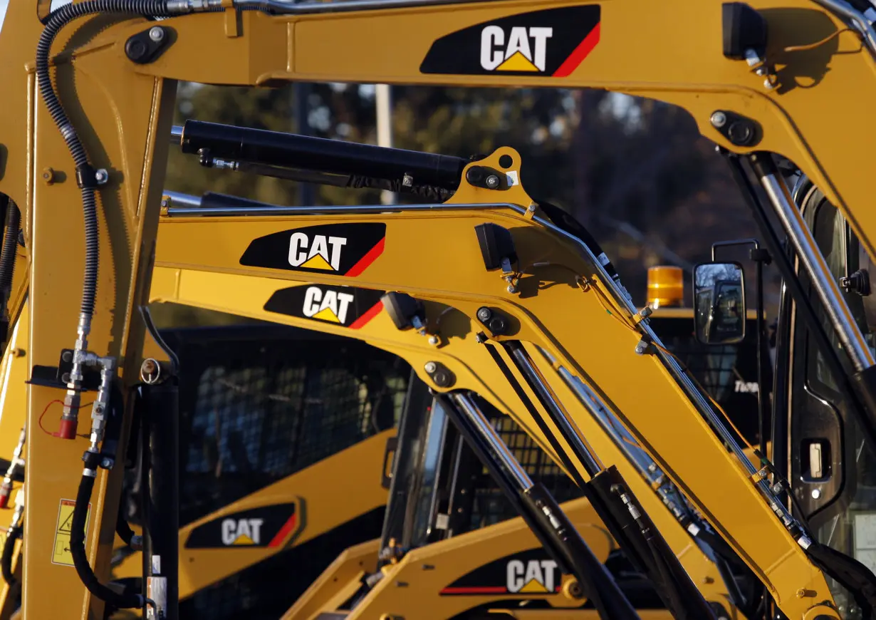 FILE PHOTO: CAT machines are seen on a lot at Milton CAT in North Reading, Massachusetts