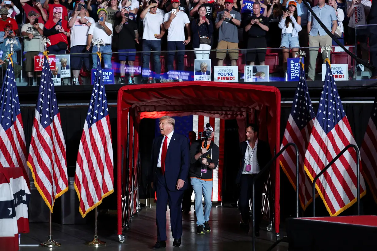 Former U.S. President and Republican presidential candidate Trump's campaign event in Philadelphia