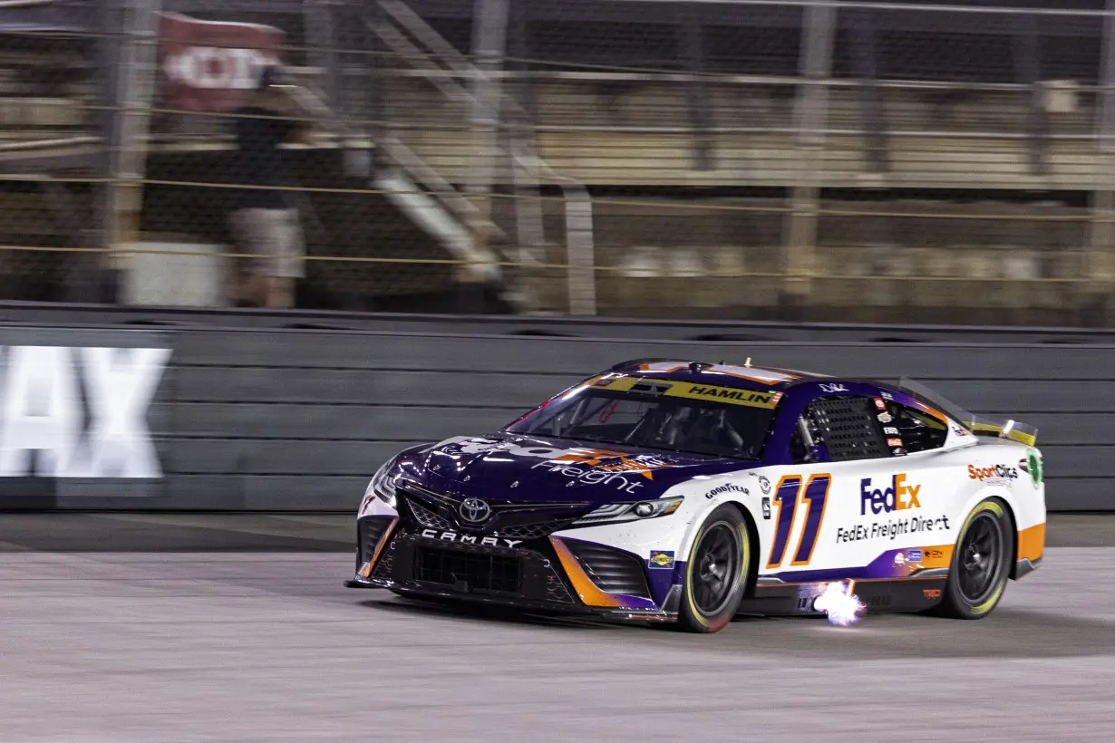 Hamlin wins at Bristol as reigning NASCAR champion Joey Logano eliminated from playoffs