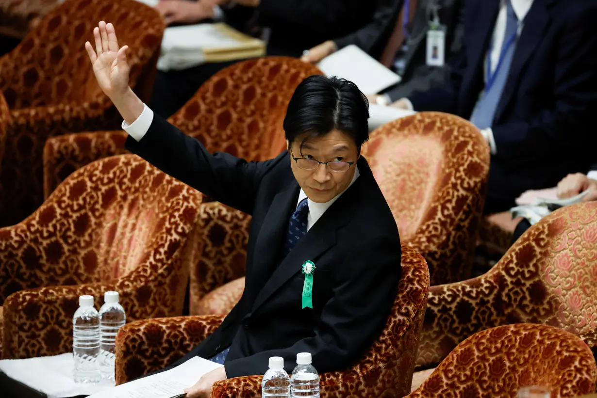 The Japanese government's nominees for the Bank of Japan (BOJ) speak at the lower house of the parliament in Tokyo