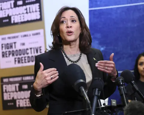 'Everything is at stake' for reproductive rights in 2024, Harris says as Biden-Trump debate nears