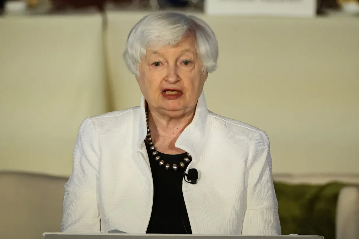 U.S. Treasury Secretary Janet Yellen speaks to the Economic Club of New York in New York