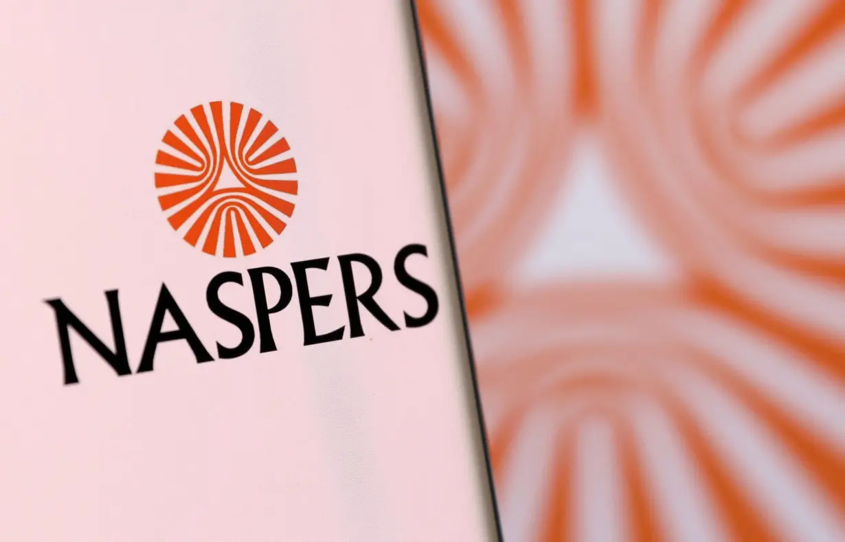 FILE PHOTO: Illustration shows smartphone with Naspers' logo