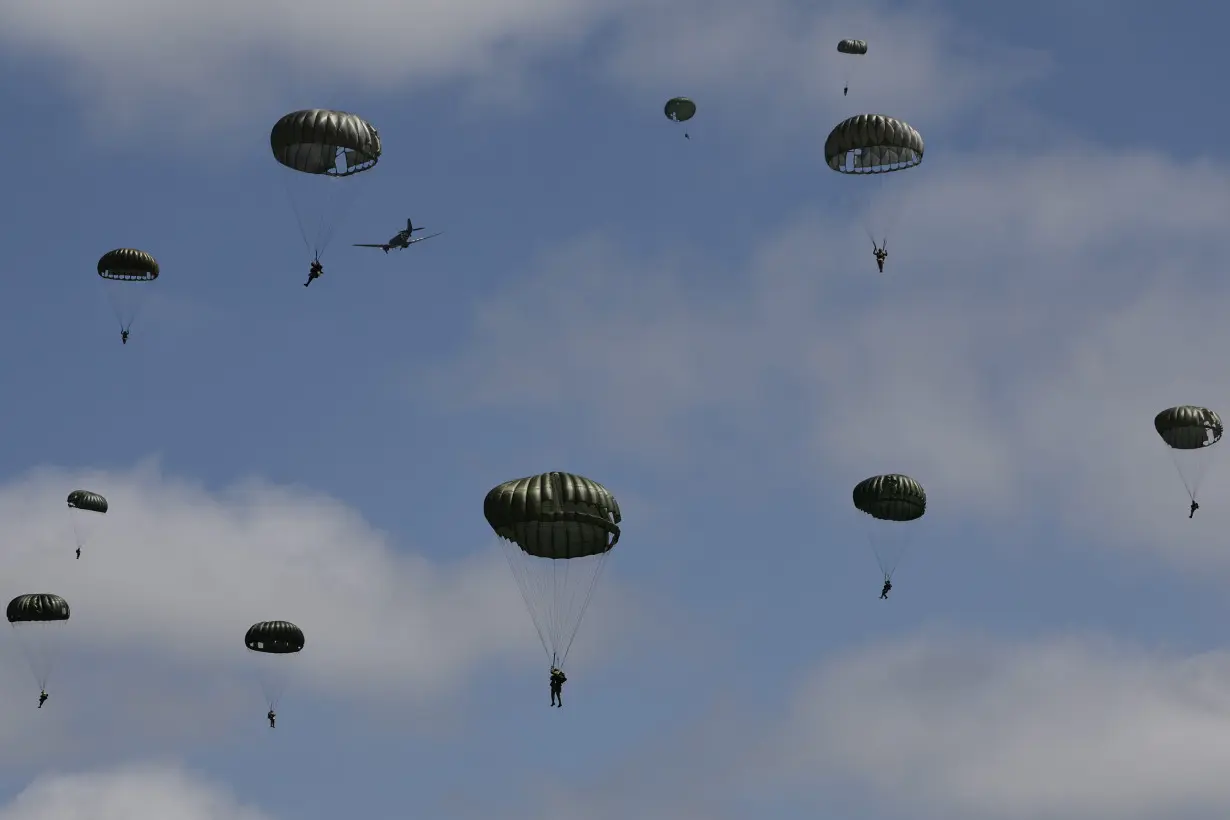 APTOPIX France D Day 80th Anniversary Parachute Drop