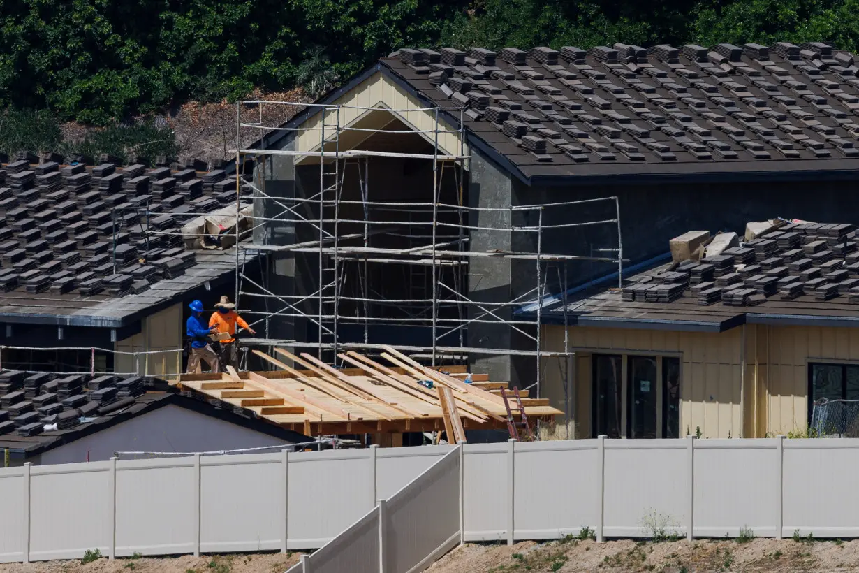 A Lennar residential home development under construction in California