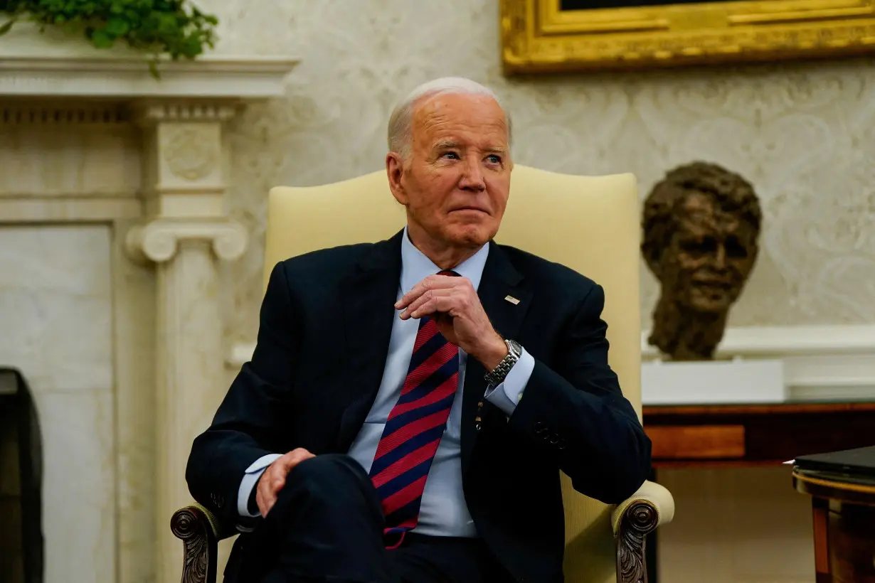 FILE PHOTO: U.S. President Joe Biden meets with NATO Secretary General Jens Stoltenberg in Washington