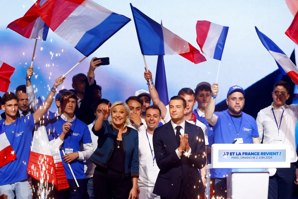 FILE PHOTO: Far-right Rassemblement National party campaign rally for EU elections, in Paris