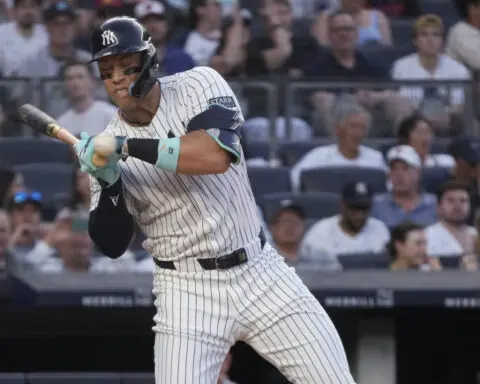 Aaron Judge out of Yankees' lineup against Orioles, one night after getting hit on hand by pitch