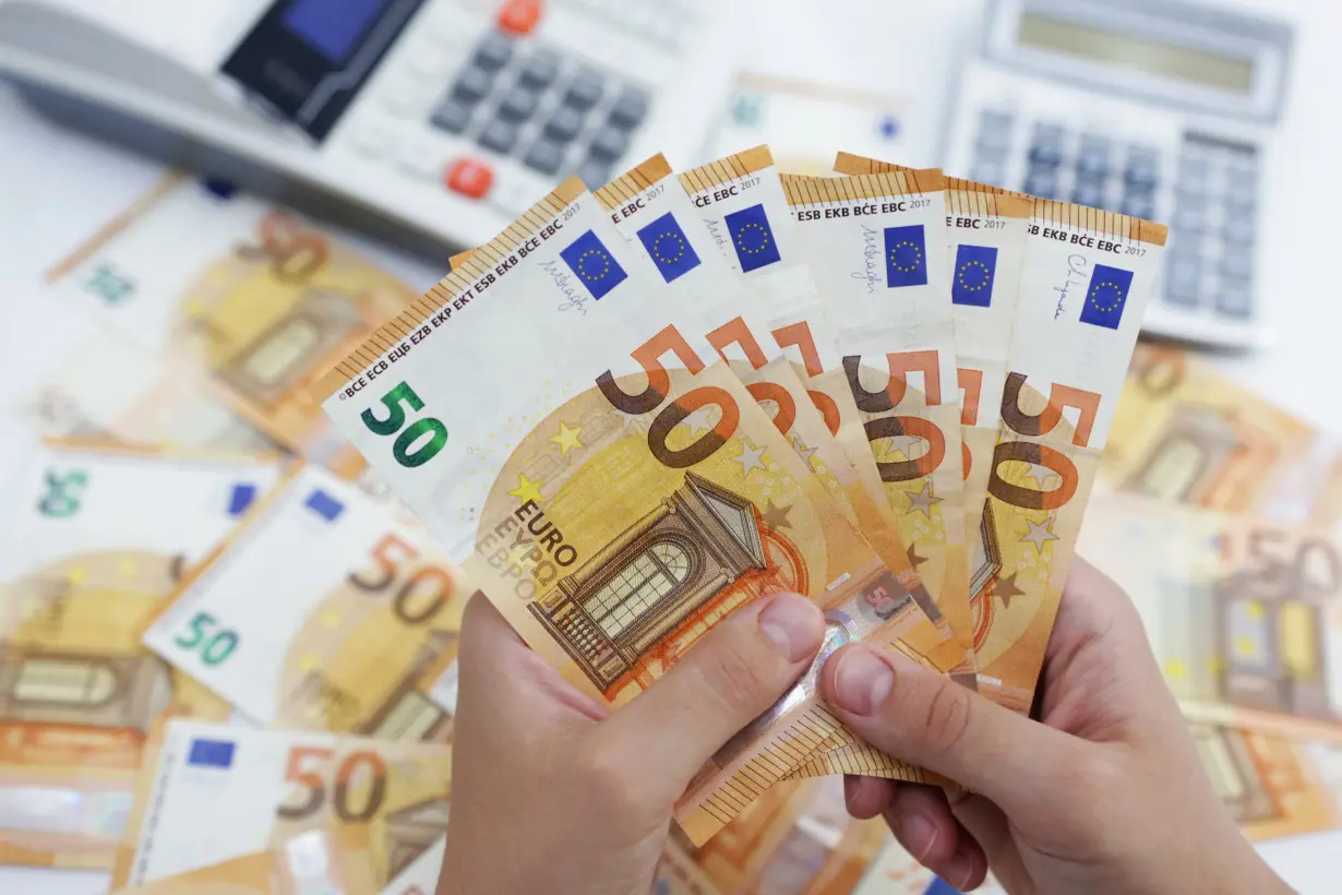 FILE PHOTO: Illustration shows Euro banknotes