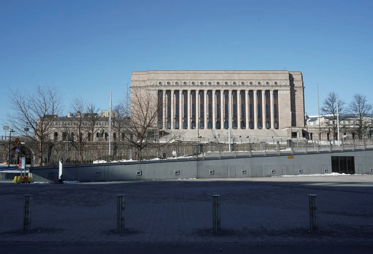 FILE PHOTO: A general view of the Parliament House in Helsinki