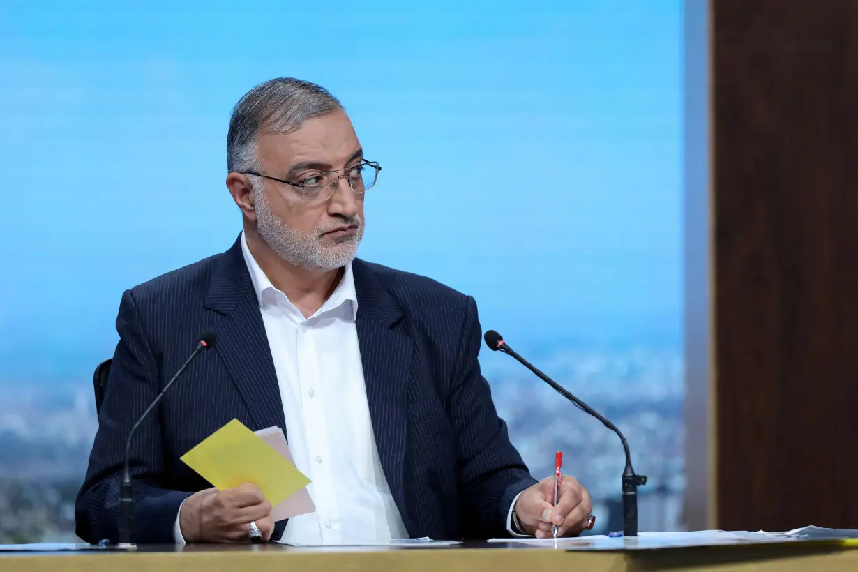 Election debate at a television studio in Tehran