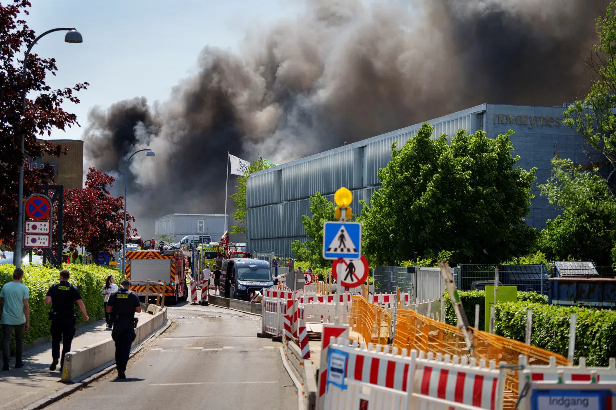 FILE PHOTO: Fire at Novo Nordisk, in Bagsvaerd