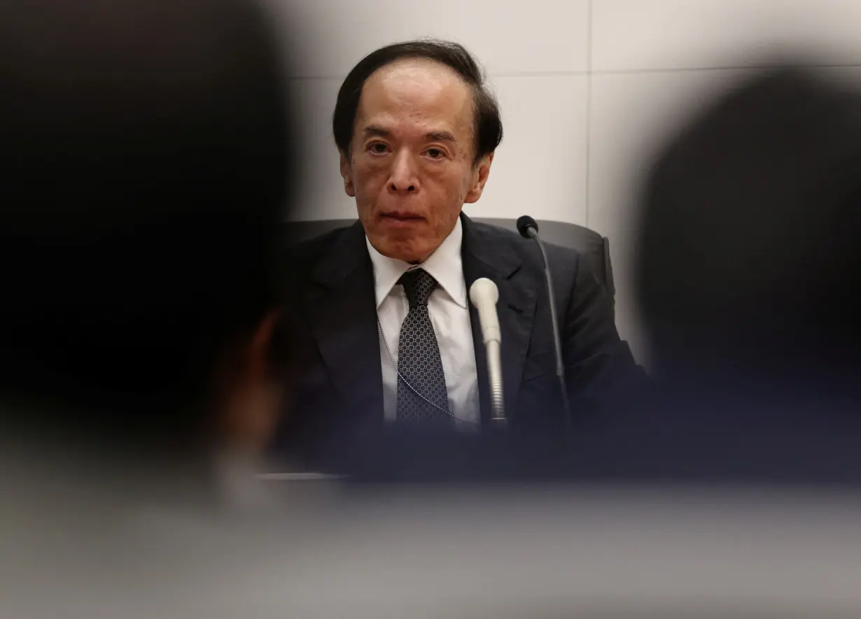 Bank of Japan Governor Kazuo Ueda attends a press conference after its policy meeting in Tokyo