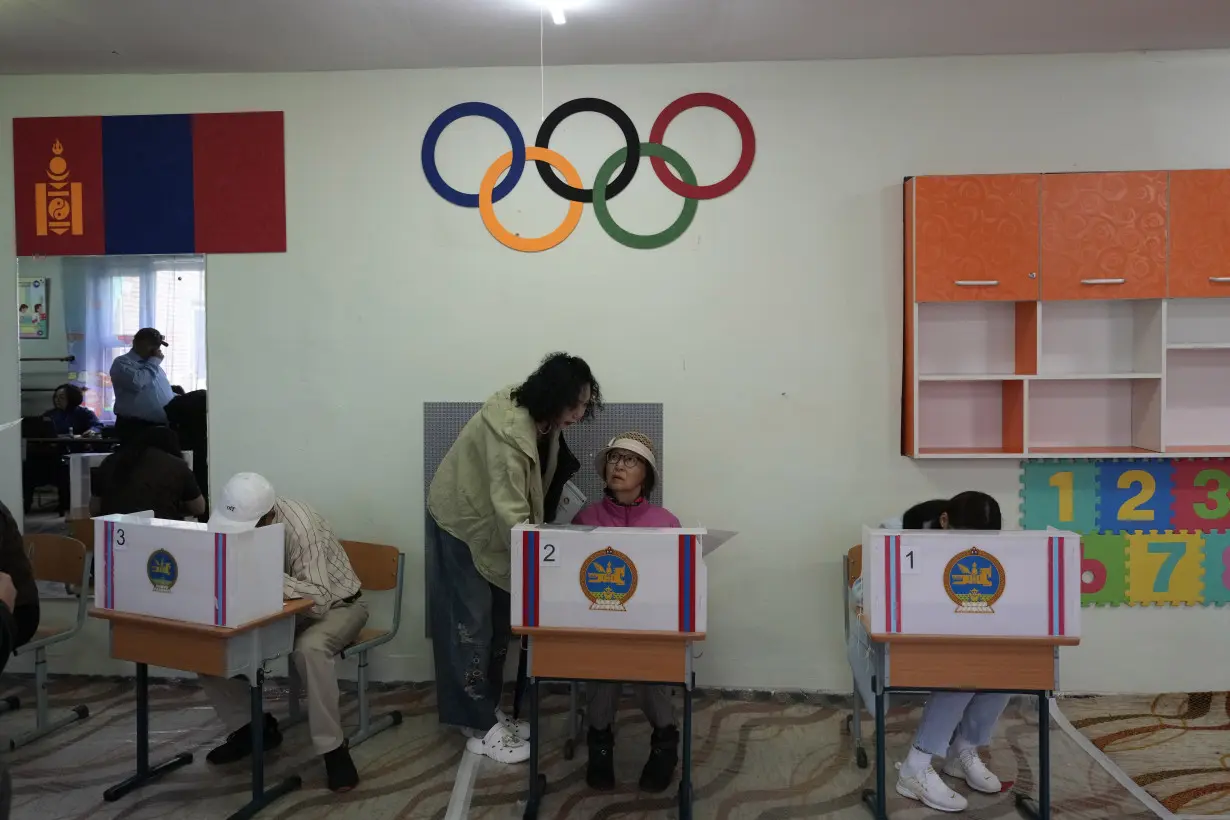 APTOPIX Mongolia Election