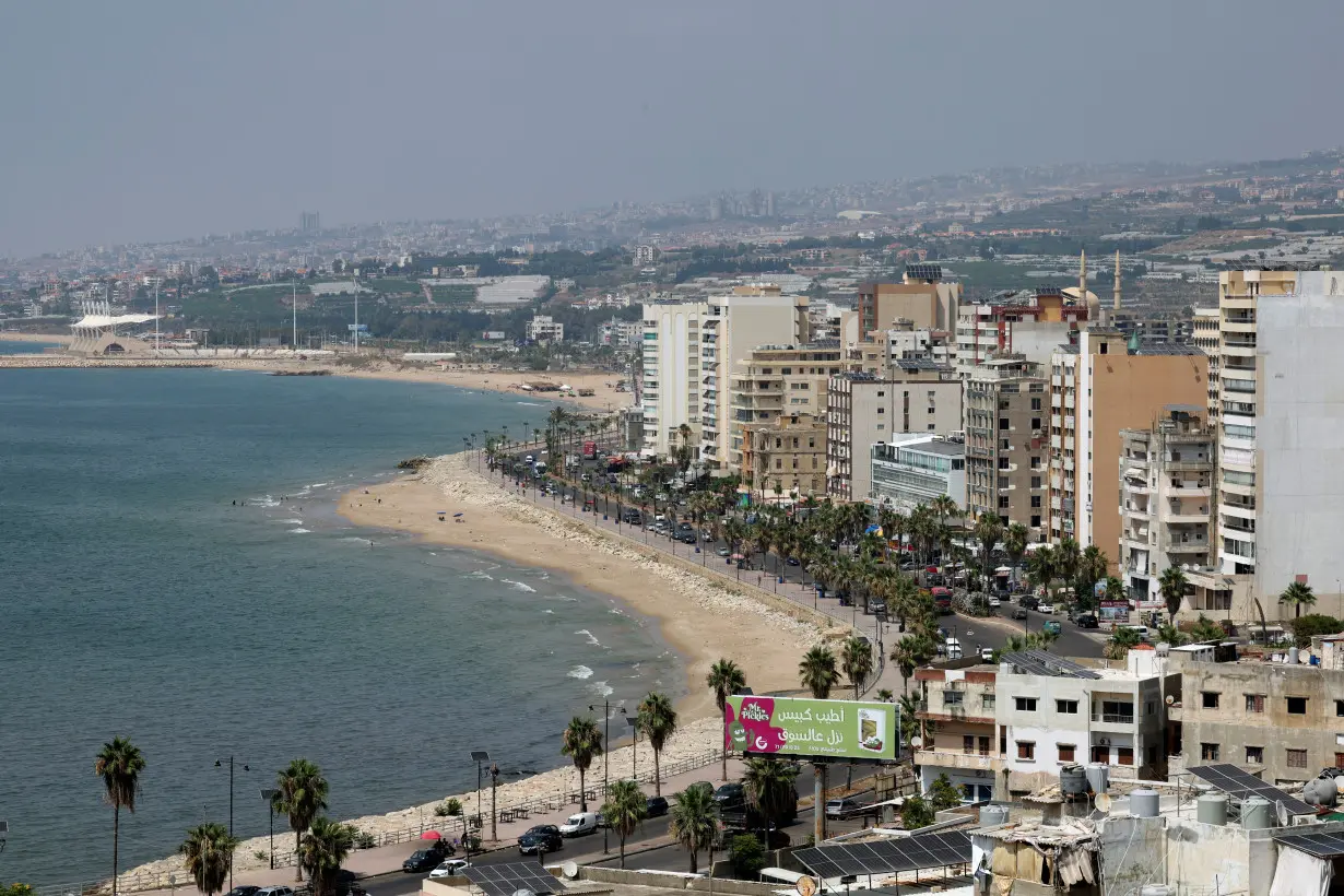 A general view shows the southern Lebanese port city of Sidon