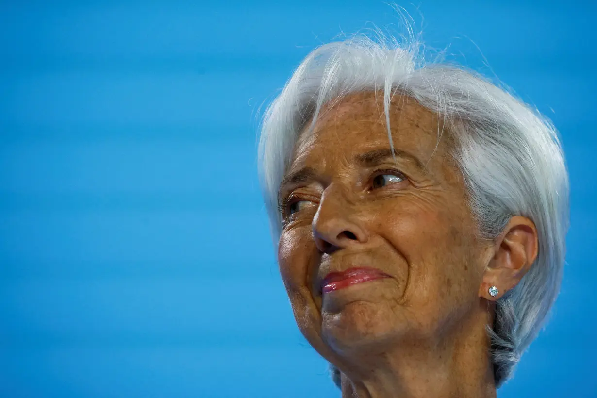 ECB's Lagarde attends a press conference