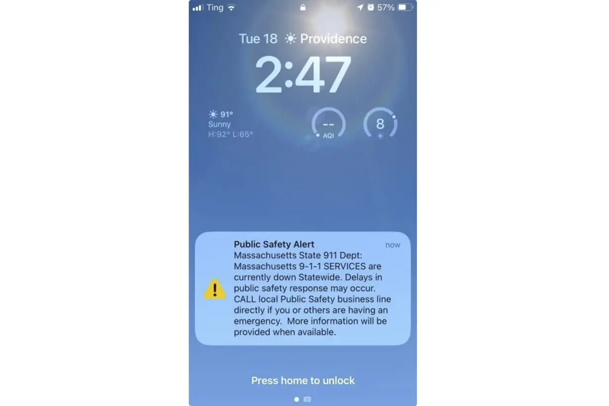 911 Outage Massachusetts