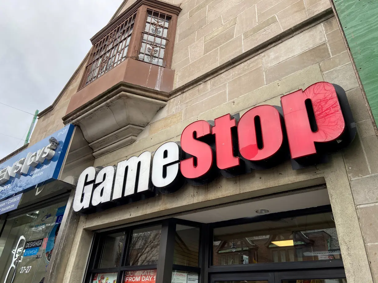 A GameStop store is seen in the Jackson Heights neighborhood of New York City